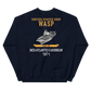 USS Wasp (CVS-18) 1971 MED/ATLANTIC/CARIBBEAN Unisex Sweatshirt – back view, navy
