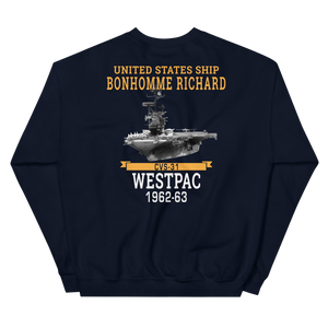 USS Bonhomme Richard (CVS-31) 1962-63 WESTPAC Unisex Sweatshirt