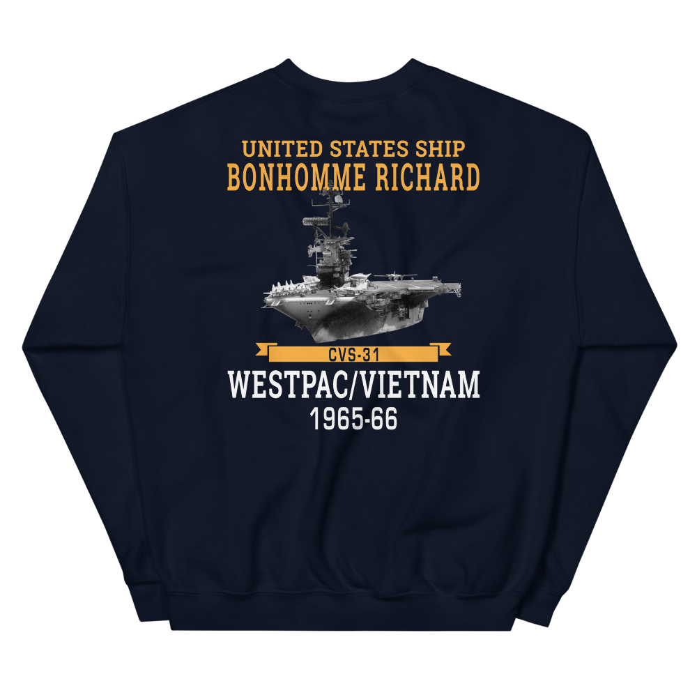 USS Bonhomme Richard (CVS-31) 1965-66 WESTPAC/VIETNAM Unisex Sweatshirt