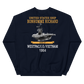 USS Bonhomme Richard (CVS-31) 1964 WESTPAC/VIETNAM Unisex Sweatshirt – back view, navy