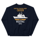 USS Chosin (CG-65) 2003 WESTPAC Unisex Sweatshirt – back view, navy