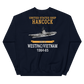 USS Hancock (CVA-19) 1964-65 WESTPAC/VIETNAM Unisex Sweatshirt – back view, navy