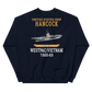 USS Hancock (CVA-19) 1968-69 WESTPAC/VIETNAM Unisex Sweatshirt – back view, navy