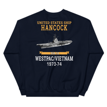 Load image into Gallery viewer, USS Hancock (CVA-19) 1973-74 WESTPAC/VIETNAM Unisex Sweatshirt