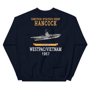 USS Hancock (CVA-19) 1967 WESTPAC/VIETNAM Unisex Sweatshirt