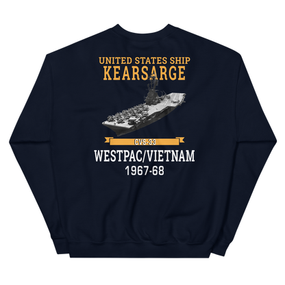 USS Kearsarge (CVS-33) 1967-68 WESTPAC/VIETNAM Sweatshirt – back view, navy