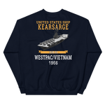 USS Kearsarge (CVS-33) 1966 WESTPAC/VIETNAM Sweatshirt – back view, navy