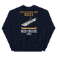 USS Essex (CVS-9) 1963 MED CRUISE Sweatshirt – back view, navy