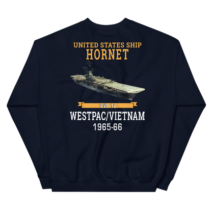 USS Hornet (CVS-12) 1965-66 WESTPAC/VIETNAM Sweatshirt – back view, navy