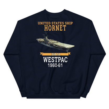 USS Hornet (CVS-12) 1968-69 WESTPAC/VIETNAM Sweatshirt – back view, navy