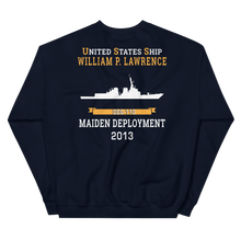 Load image into Gallery viewer, USS William P. Lawrence (DDG-110) 2013 MAIDEN DEPLOYMENT Unisex Sweatshirt