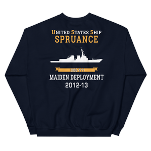 USS Spruance (DDG-111) 2012-13 MAIDEN DEPLOYMENT Unisex Sweatshirt