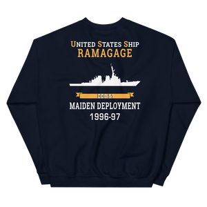 USS Ramage (DDG-61) 1996-97 MAIDEN DEPLOYMENT Unisex Sweatshirt