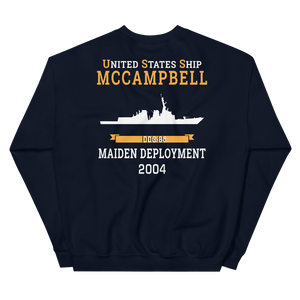 USS McCampbell (DDG-85) 2004 MAIDEN DEPLOYMENT Unisex Sweatshirt