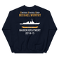 USS Michael Murphy (DDG-112) 2014-15 MAIDEN DEPLOYMENT Unisex Sweatshirt – back view, navy
