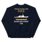 USS Cole (DDG-67) 1998 MAIDEN DEPLOYMENT Unisex Sweatshirt – back view, navy
