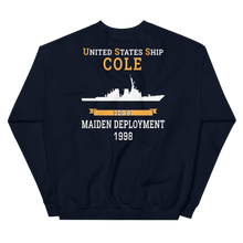 Load image into Gallery viewer, USS Cole (DDG-67) 1998 MAIDEN DEPLOYMENT Unisex Sweatshirt