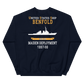 USS Benfold (DDG-65) 1997-98 MAIDEN DEPLOYMENT Unisex Sweatshirt – back view, navy