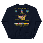USS Austin (LPD-4) 2002-03 Cruise Sweatshirt – back view, navy
