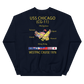 USS Chicago (CG-11) 1976 WESTPAC Cruise Sweatshirt – back view, navy
