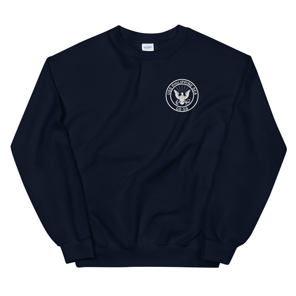 USS Philippine Sea (CG-58) 1994 Unisex Sweatshirt – front view, navy