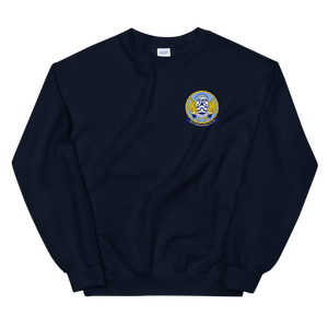 USS Yorktown (CVS-10) Ship's Crest Sweatshirt – front view, navy