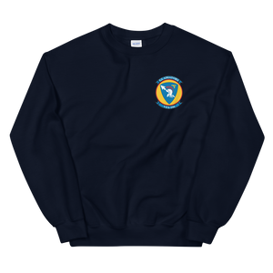 VFA-106 Gladiators Squadron Crest Unisex Sweatshirt – front view, navy