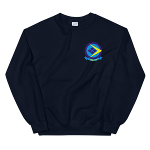 VFA-146 Blue Diamonds Squadron Crest Unisex Sweatshirt – front view, navy