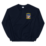 VFA-122 Flying Eagles Squadron Crest Unisex Sweatshirt – front view, navy