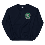 VFA-125 Rough Raiders Squadron Crest Unisex Sweatshirt – front view, navy