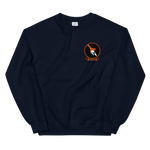 VFA-147 Argonauts Squadron Crest Unisex Sweatshirt – front view, navy