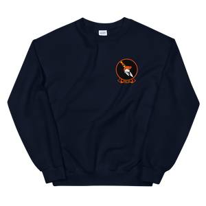 VFA-147 Argonauts Squadron Crest Unisex Sweatshirt – front view, navy