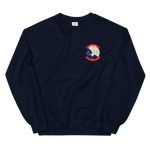 HSC-2 Fleet Angels Squadron Crest Unisex Sweatshirt – front view, navy