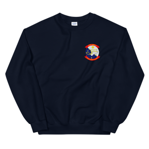 HSC-2 Fleet Angels Squadron Crest Unisex Sweatshirt – front view, navy