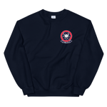 HSC-28 Dragon Whales Squadron Crest Unisex Sweatshirt – front view, navy