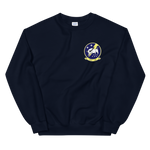 HSC-26 Chargers Squadron Crest Unisex Sweatshirt – front view, navy