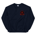 HSC-9 Tridents Squadron Crest Unisex Sweatshirt – front view, navy