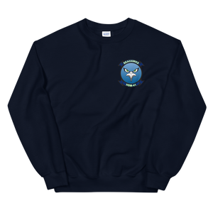 HSM-41 Seahawks Squadron Crest Unisex Sweatshirt – front view, navy