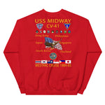 USS Midway (CV-41) 1984-85 Cruise Sweatshirt – red