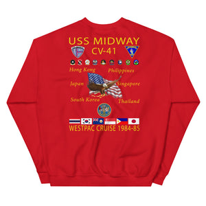 USS Midway (CV-41) 1984-85 Cruise Sweatshirt
