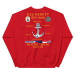 USS Hewitt (DD-966) 1989-90 Cruise Sweatshirt – red