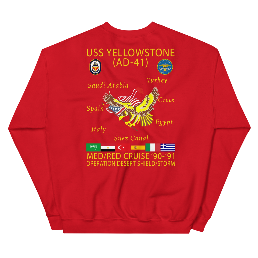 USS Yellowstone (AD-41) 1990-91 ODS/S Cruise Sweatshirt