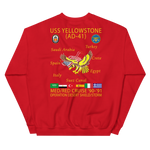 USS Yellowstone (AD-41) 1990-91 ODS/S Cruise Sweatshirt – back view, red