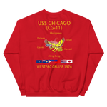 USS Chicago (CG-11) 1976 WESTPAC Cruise Sweatshirt – back view, red