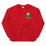 HSC-11 Dragonslayers Squadron Crest Unisex Sweatshirt – front view, red