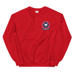 HSC-28 Dragon Whales Squadron Crest Unisex Sweatshirt – front view, red