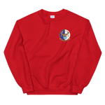 HSC-3 Merlins Squadron Crest Unisex Sweatshirt – front view, red