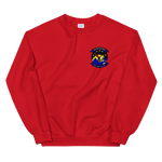 HSC-25 Island Knights Squadron Crest Unisex Sweatshirt – front view, red