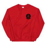 HSC-9 Tridents Squadron Crest Unisex Sweatshirt – front view, red