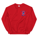 HSM-35 Magicians Squadron Crest Unisex Sweatshirt – front view, red